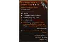 Legendary Gloves[Incinerate | *4 Incinerate | *12 Crit]