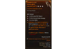 Legendary Gloves[*3 CoreSkills | *12 LHC | *75 DMG_Crit]