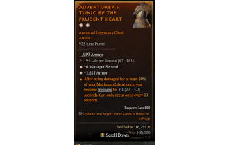 Legendary Chest Armor[*2625 Armor | *6 MpS]