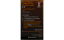 Legendary Chest Armor[Druid | *4 DebilitatingRoar | *15 ResistAll | 806 Life]