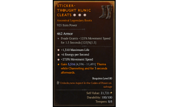 Legendary Boots[*27 MS | *6 ENpS | *1310 Life]