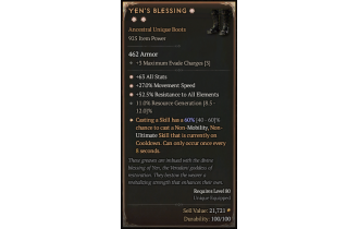 Yen's Blessing[*UNIQUE 60 | *27 MS | *52.5 ResistAll | *63 ALL | 11 RG]