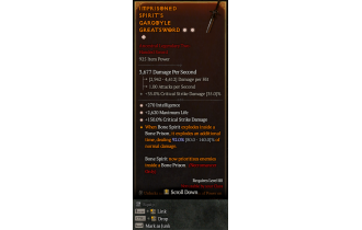 Legendary Two-Handed Sword[*150 DMG_Crit | *270 INT | *2620 Life]