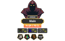 Main | Starter | TTL: 514 | CL: 76 | QP: 14 [80 RAN | 80 Mage | 70 DEF + MORE!]