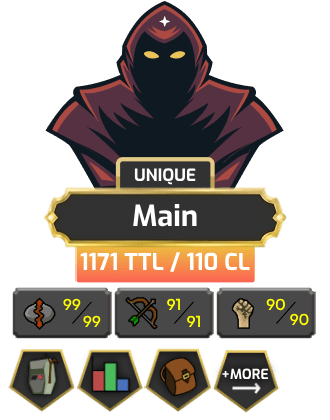 Main | Starter | TTL: 1171 | CL: 110 [99 RC, Defender, Pets, Ava's + MORE!]