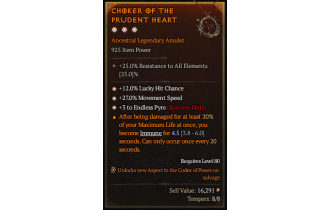 Legendary Amulet[Sorcerer | *3 EndlessPyre | *27 MS | *12 LHC]