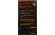 Legendary Amulet[Barbarian | *3 HeavyHanded | *27 MS | 34 LR]