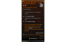 Legendary Amulet[Necromancer | *3 AmplifyDamage | *13.5 ATKSPD | 7 RCR]