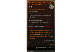 Legendary Amulet[Necromancer | *3 AmplifyDamage | *13.5 ATKSPD | 7 RCR]