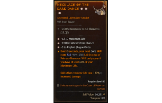 Legendary Amulet[Rogue | *3 Exploit | *12 Crit | *1310 Life]