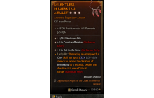 Legendary Amulet[Barbarian | *3 CutToTheBone | *3 Counteroffensive | *1310 Life]