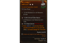 Legendary Amulet[Sorcerer | *3 GlassCannon | *12 Crit | 6.4 RCR]