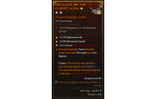 Legendary Amulet[Necromancer | *3 Gloom | *27 MS | *1310 Life]