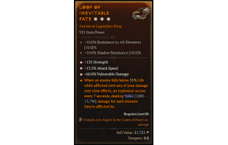 Legendary Ring[*13.5 ATKSPD | *60 DMG_Vulnerable | *135 STR]