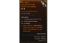 Legendary Gloves[Blight | *4 Blight | *12 LHC | 763 Life]