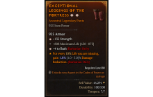 Legendary Pants[Barbarian | *4 Bash | *135 STR | 808 Life]