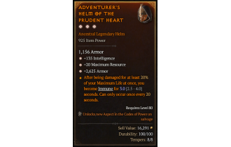 Legendary Helm[*2625 Armor | *20 MR | *135 INT]