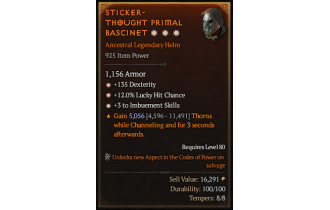 Legendary Helm[Rogue | *3 Imbuements | *12 LHC | *135 DEX]