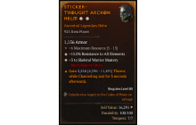 Legendary Helm[Necromancer | *3 SkelWarrior | *15 ResistAll | 6 MR]