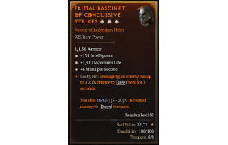 Legendary Helm[*6 MpS | *135 INT | *1310 Life]