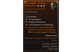 Legendary Helm[*15 ResistAll | *20 MR | *135 INT]