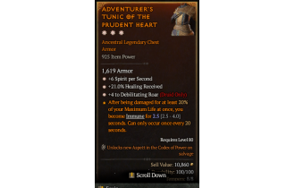 Legendary Chest Armor[Druid | *4 DebilitatingRoar | *6 SpS]