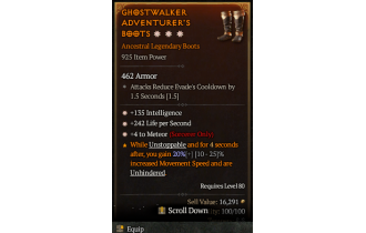 Legendary Boots[Sorcerer | *4 Meteor | *135 INT]