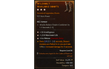 Legendary Boots[Sorcerer | *4 Meteor | *135 INT | *1310 Life]