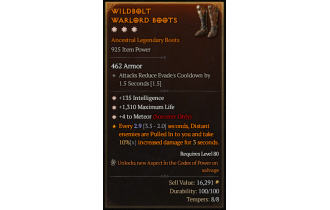 Legendary Boots[Sorcerer | *4 Meteor | *135 INT | *1310 Life]