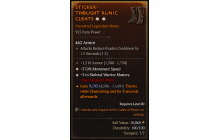 Legendary Boots[Necromancer | *3 SkelWarrior | *27 MS | 1510 Armor]