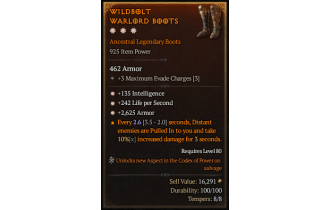 Legendary Boots[*2625 Armor | *135 INT]