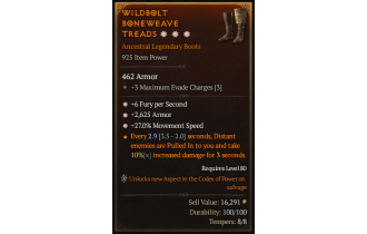 Legendary Boots[*27 MS | *2625 Armor | *6 FpS]