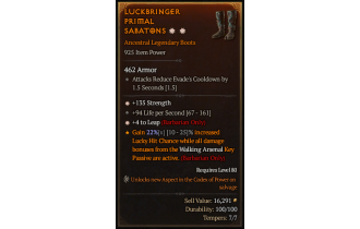 Legendary Boots[Barbarian | *4 Leap | *135 STR]