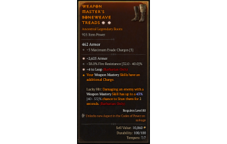 Legendary Boots[Barbarian | *4 Leap | *2625 Armor | 38 FR]