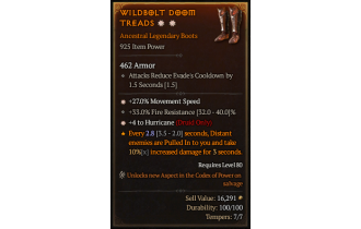 Legendary Boots[Druid | *4 Hurricane | *27 MS | 33 FR]