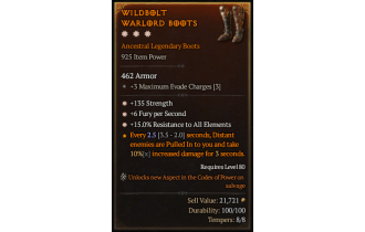 Legendary Boots[*15 ResistAll | *6 FpS | *135 STR]