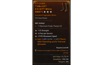 Legendary Boots[*27 MS | *6 FpS | *135 STR]