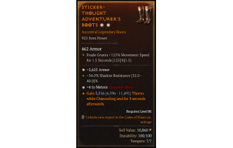 Legendary Boots[Sorcerer | *4 Meteor | *2625 Armor | 34 SR]