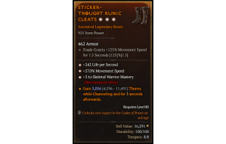 Legendary Boots[Necromancer | *3 SkelWarrior | *27 MS]