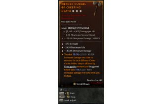 Legendary Two-Handed Mace[*180 DMG_Overpower | *270 STR | *2620 Life]