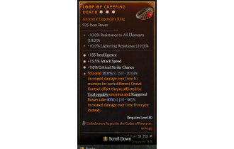 Legendary Ring[*9 Crit | *13.5 ATKSPD | *135 INT]