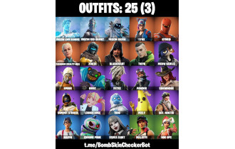 UNIQUE - Lynx,   Peely  [25 Skins, 20 Axes, 24 Emotes, 20 Gliders and MORE!]