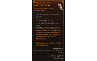 Legendary Amulet[Rogue | *3 FrigidFinesse | 6.5 Crit | 20 LoH]