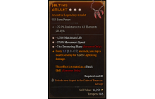 Legendary Amulet[Sorcerer | *3 DevouringBlaze | *27 MS | *1310 Life]