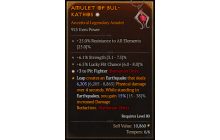 Legendary Amulet[Barbarian | *3 PitFighter | 6.5 LHC | 6.1% STR]