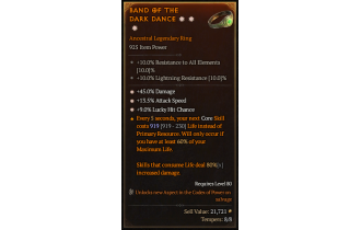 Legendary Ring[*13.5 ATKSPD | *9 LHC | *45 DMG]