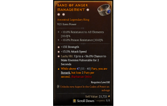 Legendary Ring[*13.5 ATKSPD | *36 LH:Vulnerable | *135 STR]