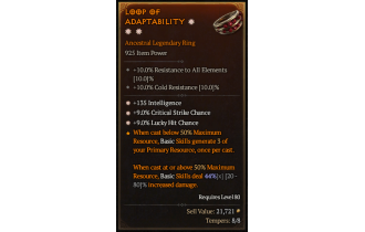 Legendary Ring[*9 Crit | *9 LHC | *135 INT]