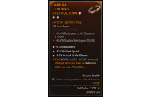 Legendary Ring[*9 Crit | *13.5 ATKSPD | *135 INT]