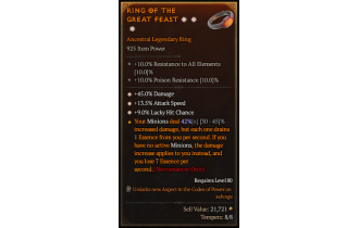 Legendary Ring[*13.5 ATKSPD | *9 LHC | *45 DMG]